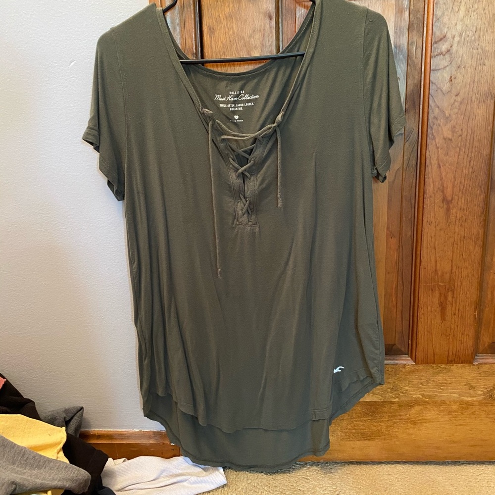 Army Green Hollister Tee